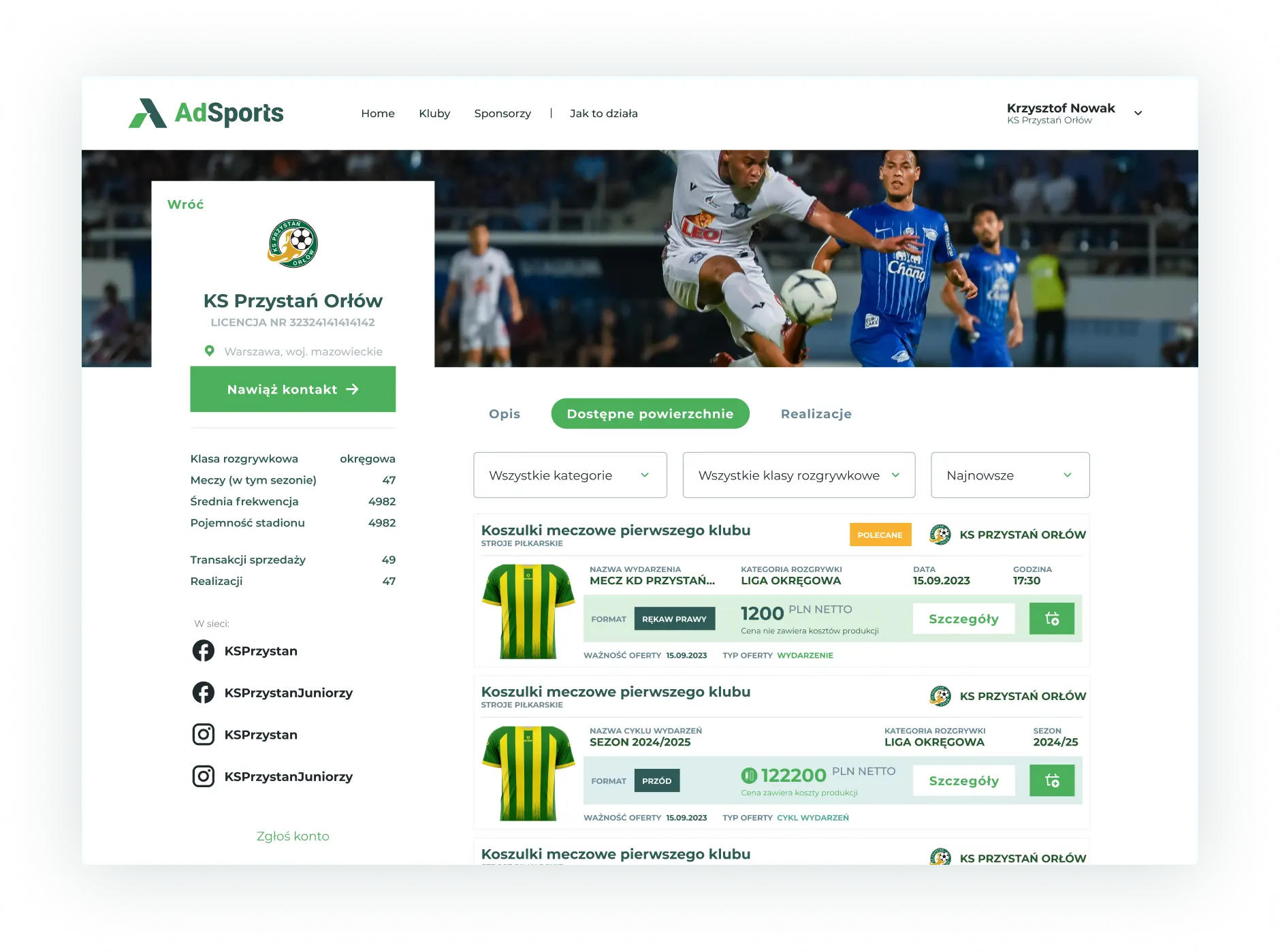 Platforma AdSports — pozyskiwanie sponsorów dla klubów sportowych