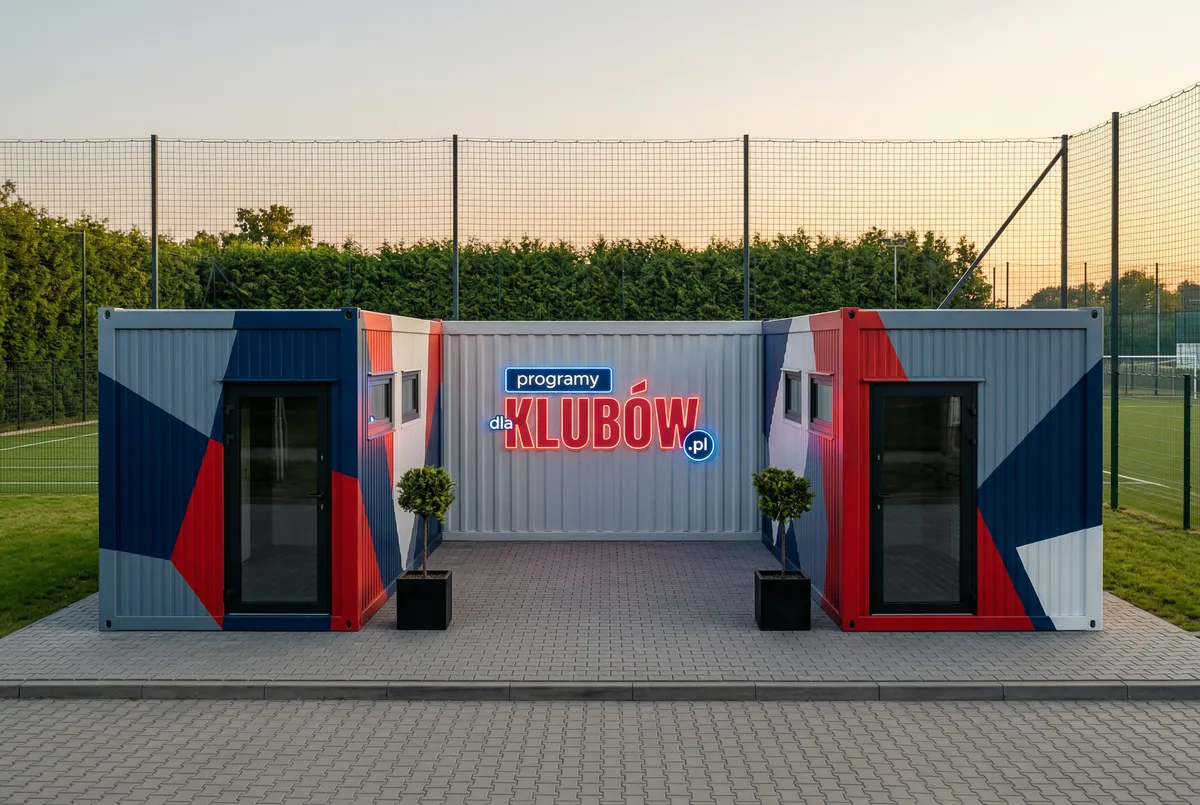 Modułowa szatnia dla klubów sportowych